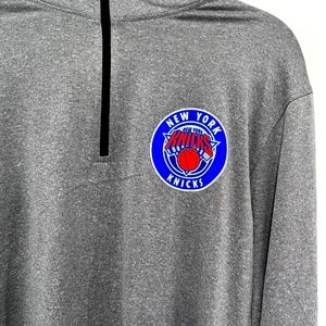 NBA NY Knicks 1/4 Zip Long Sleeve Athletic Shirt Size M NWT
